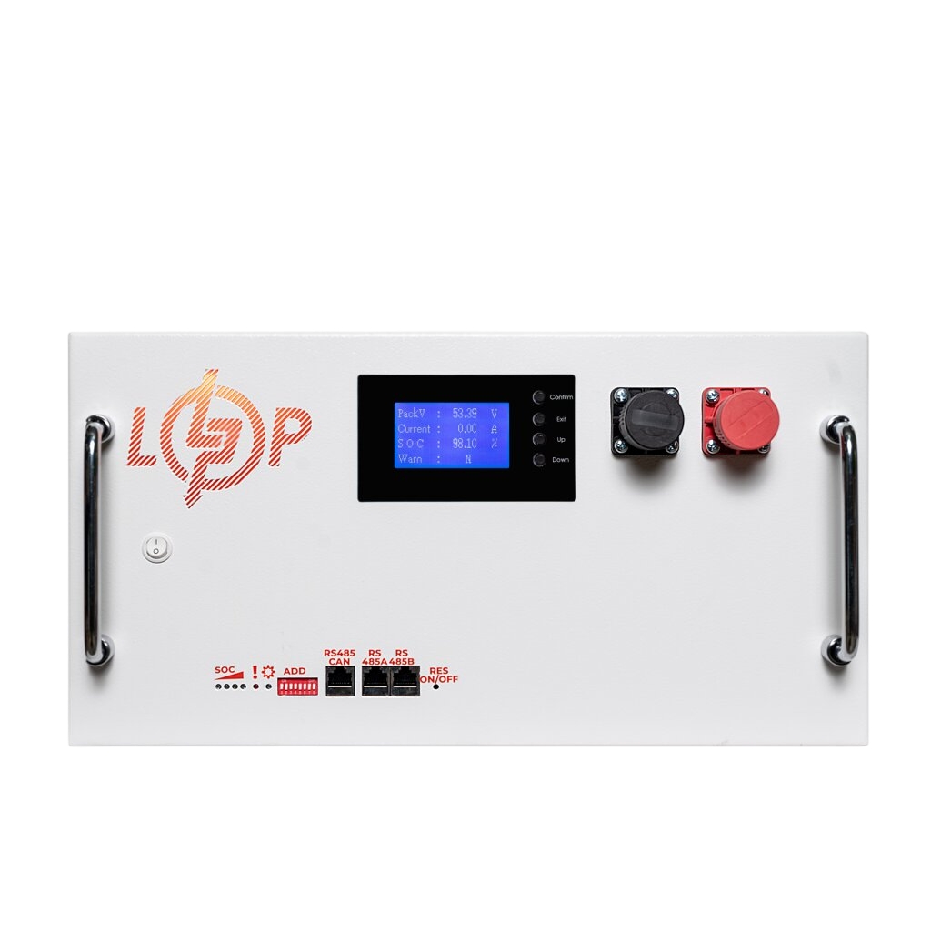 Акумулятор LP LiFePO4 51,2V - 315 Ah (16128Wh) (BMS SP 200A/100А) RM RS485/CAN LCD WH